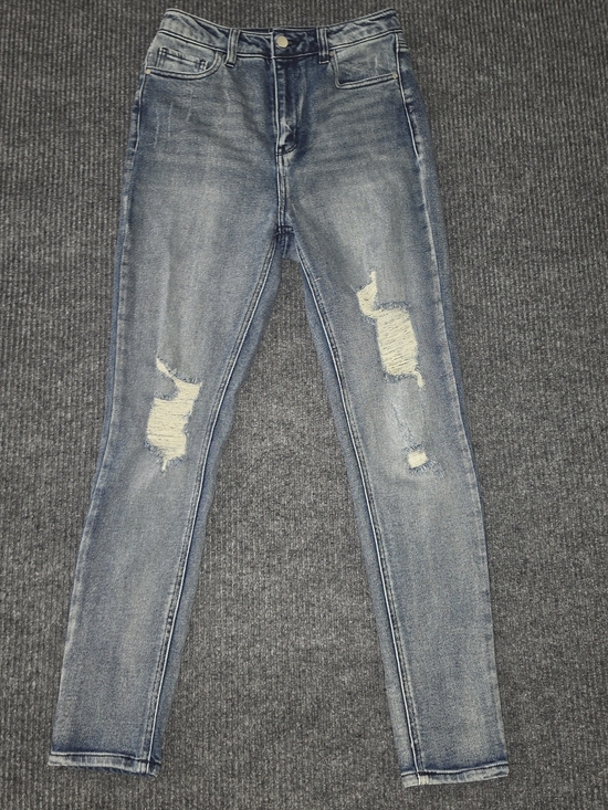 True Craft Denim - True Craft Light Blue Ripped Skinny Jeans